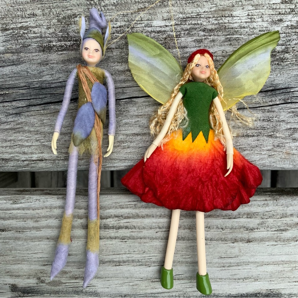 Colorful Fairy & Elf Holiday Ornaments Set